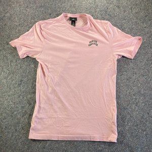 H&M Pursue Paradise Womens Pink Cap Sleeve T-Sirt Size Small